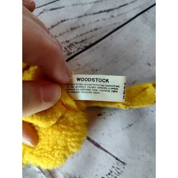Vintage 1972 Knickerbocker Peanuts Woodstock 4.5" Plush Stuffed Toy - Picture 3 of 5